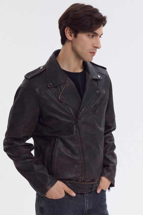 косуха из натуральной кожи по цене 13430 руб вид справа