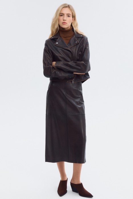 косуха из натуральной кожи по цене 14100 руб вид справа