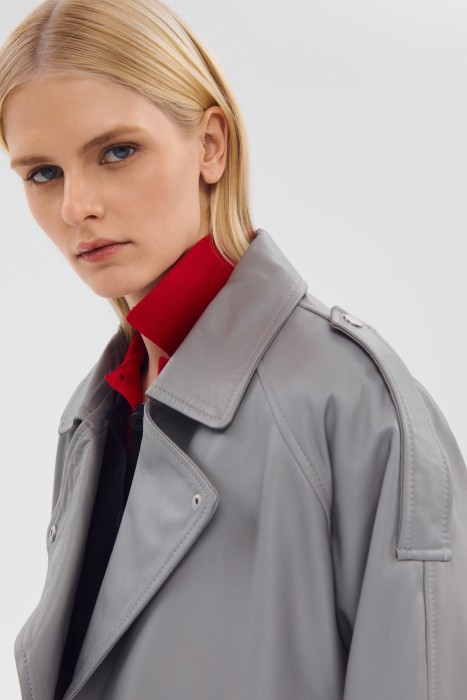 косуха из натуральной кожи из россии вид сбоку