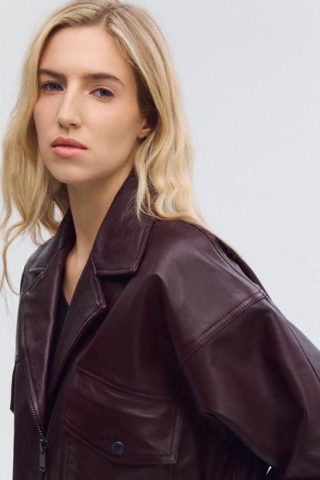 косуха из натуральной кожи из россии вид сбоку