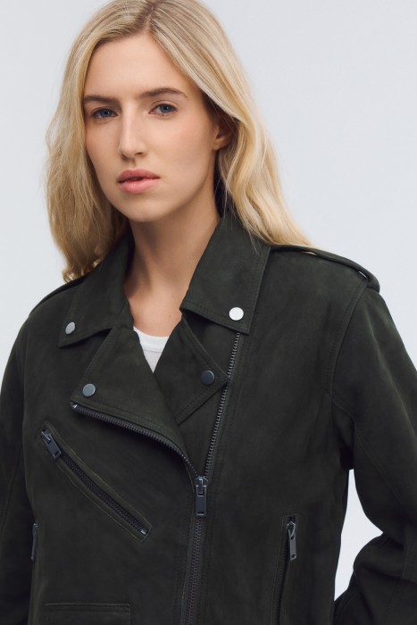 косуха из натуральной кожи из россии вид сбоку