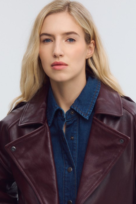 косуха из натуральной кожи из россии вид сбоку