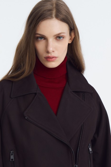 косуха из натуральной кожи из россии вид сбоку