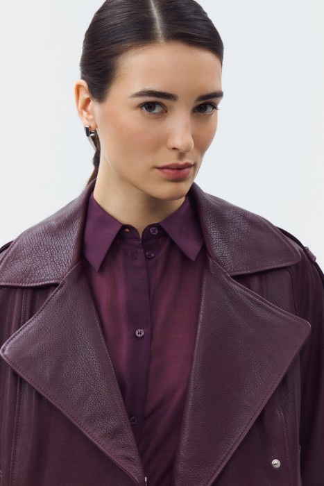 косуха из натуральной кожи из россии вид сбоку