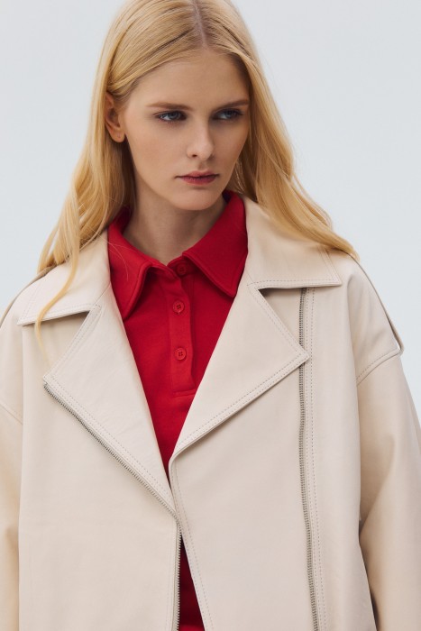 косуха из натуральной кожи из россии вид сбоку