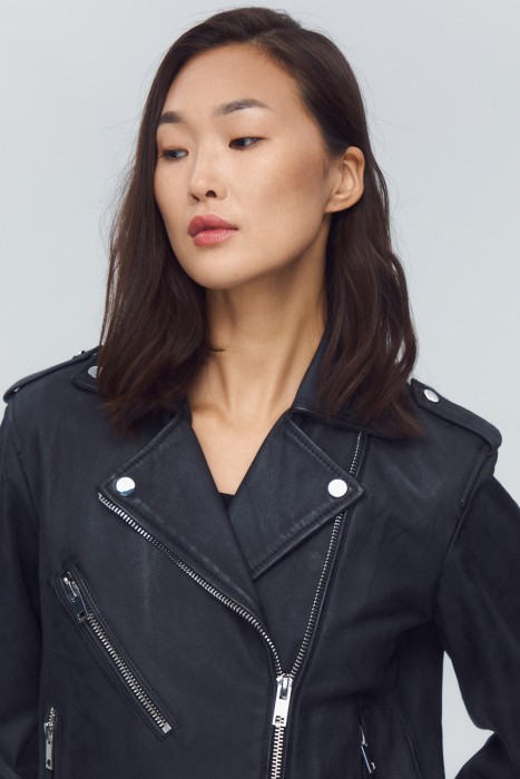 косуха из натуральной кожи из россии вид сбоку