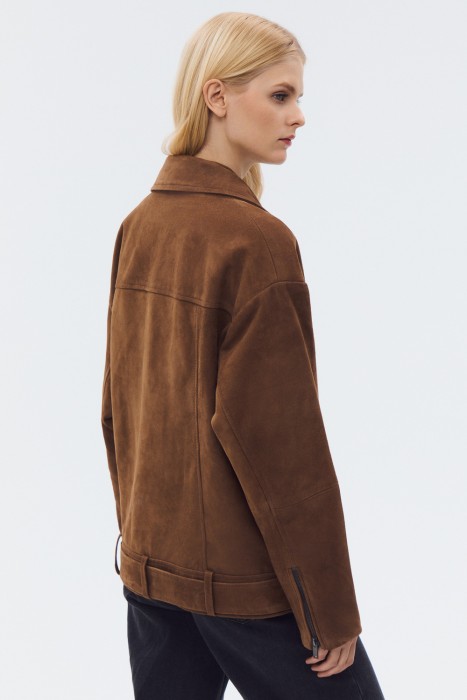 косуха из натуральной кожи по цене 20150 руб вид справа