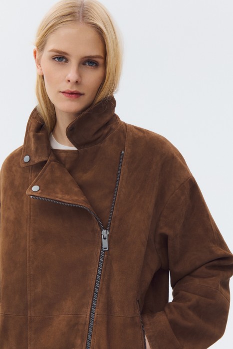 косуха из натуральной кожи из россии вид сбоку