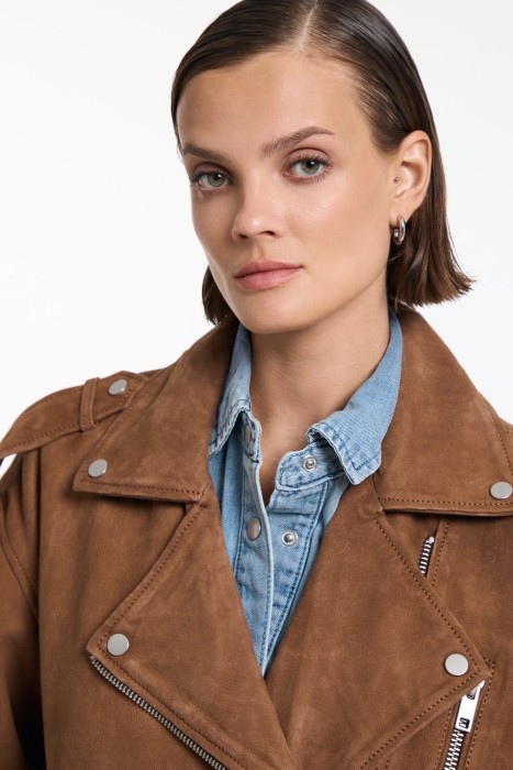 косуха из натуральной кожи из россии вид сбоку