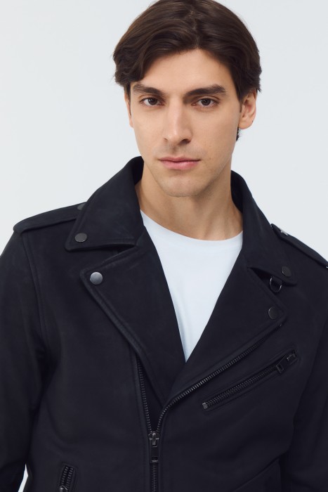 косуха из натуральной кожи из россии вид сбоку