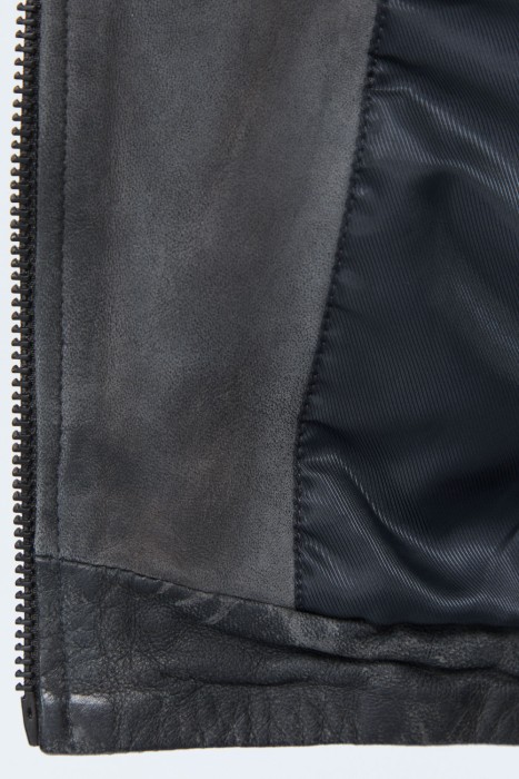 косуха из натуральной кожи из россии вид сбоку