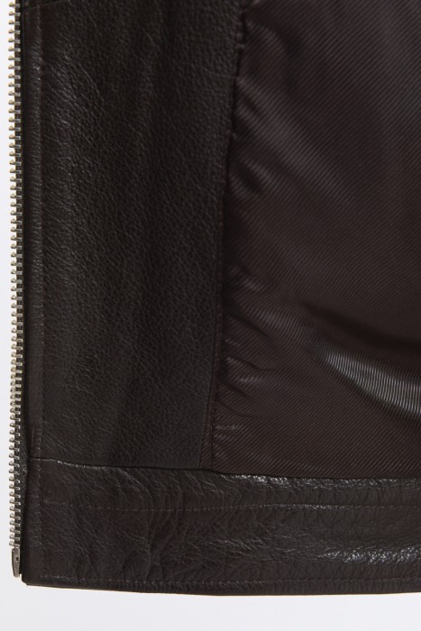 косуха из натуральной кожи из россии вид сбоку