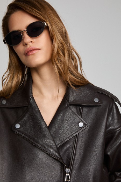 косуха из натуральной кожи из россии вид сбоку