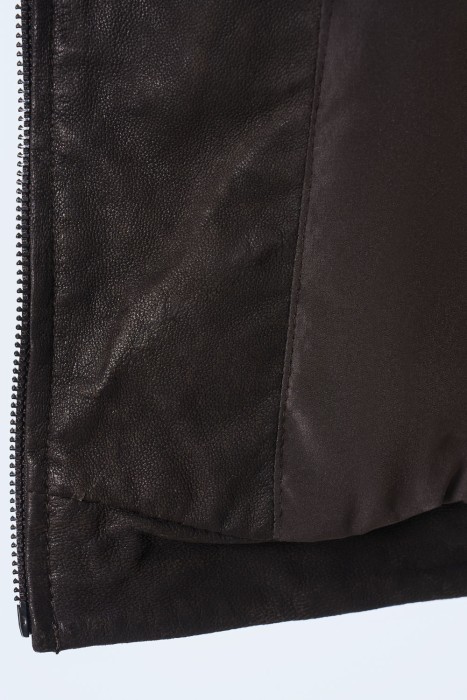 косуха из натуральной кожи от бренда снежная королева вид слева