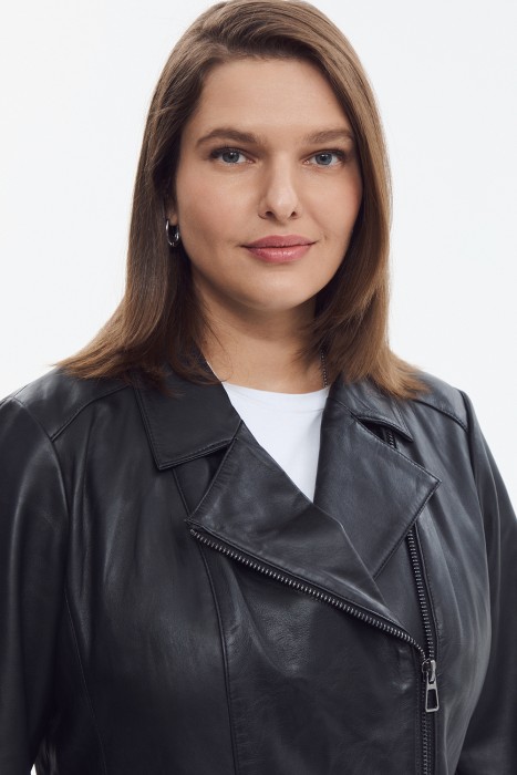 косуха из натуральной кожи из россии вид сбоку