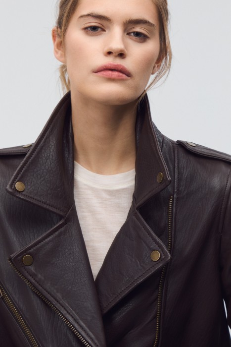 косуха из натуральной кожи из россии вид сбоку