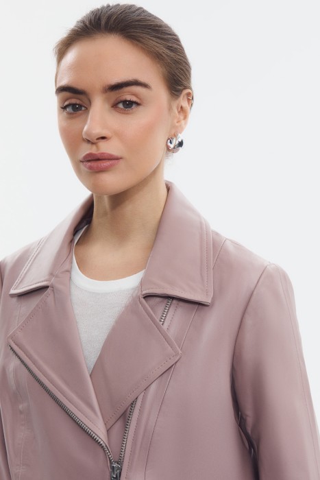 косуха из натуральной кожи из россии вид сбоку