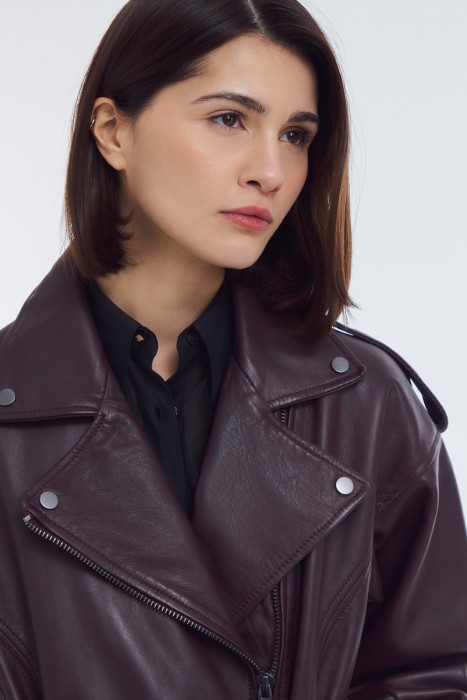 косуха из натуральной кожи из россии вид сбоку