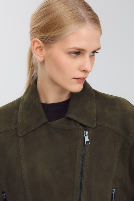 косуха из натуральной замши из россии вид сбоку