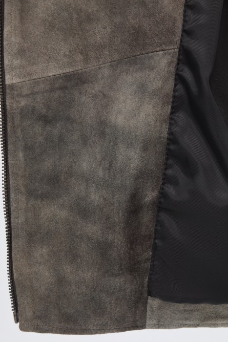 косуха из натуральной замши из россии вид сбоку