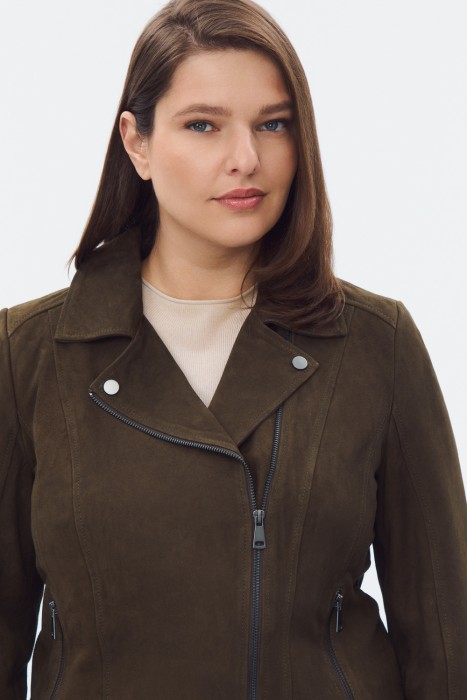 косуха из натуральной замши из россии вид сбоку