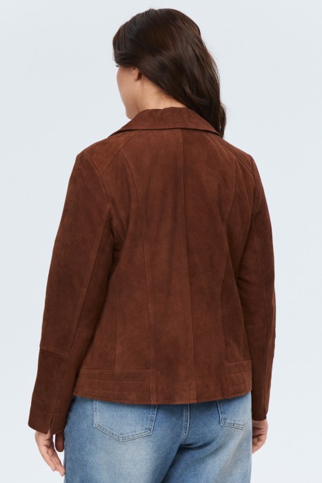 косуха из натуральной замши из россии вид сбоку