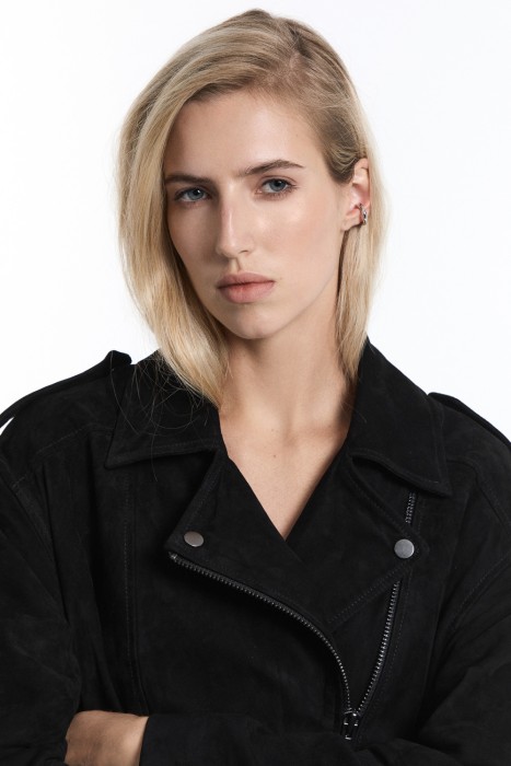 косуха из натуральной замши из россии вид сбоку