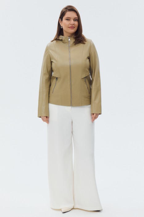 кожаная куртка с капюшоном по цене 20150 руб вид справа