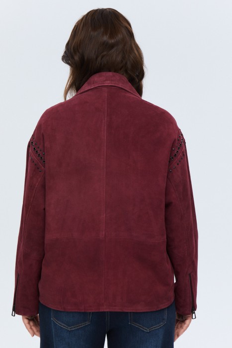 кожаная куртка с поясом по цене 18800 руб вид справа