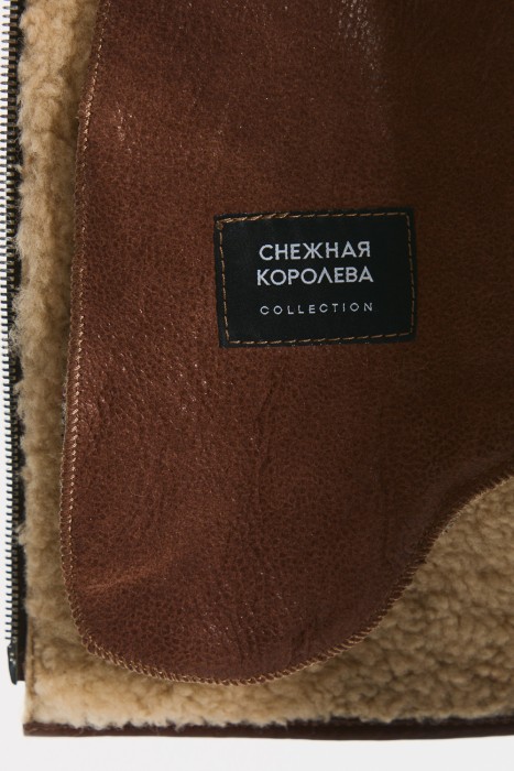 куртка-дубленка из овчины из россии вид сбоку