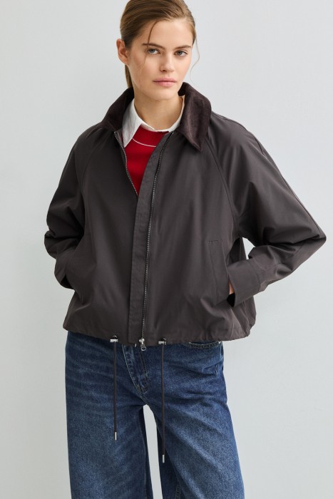 куртка из хлопка от бренда снежная королева вид слева