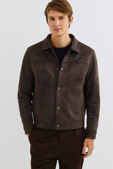 куртка из искусственной замши по цене 5750 руб вид справа