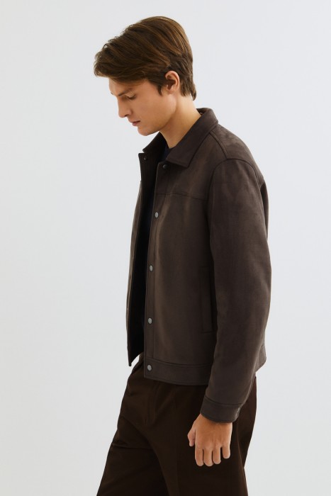 куртка из искусственной замши из россии вид сбоку