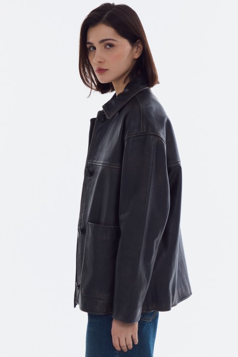 куртка из натуральной кожи 800920003 фотография