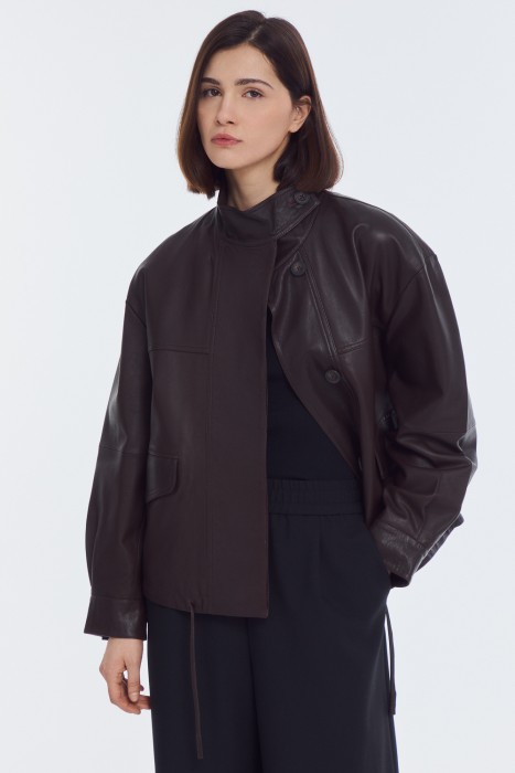 куртка из натуральной кожи 804062003 фотография