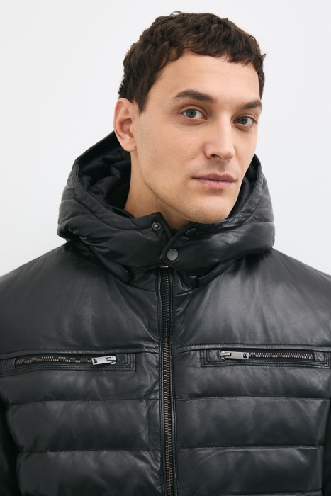 куртка из натуральной кожи из россии вид сбоку