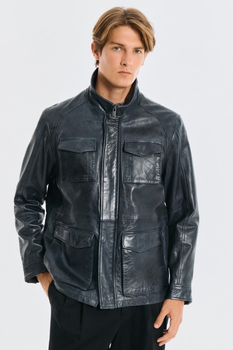 куртка из натуральной кожи по цене 14770 руб вид справа