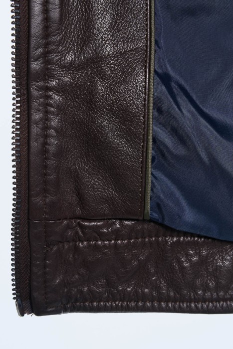 куртка из натуральной кожи от бренда снежная королева вид слева