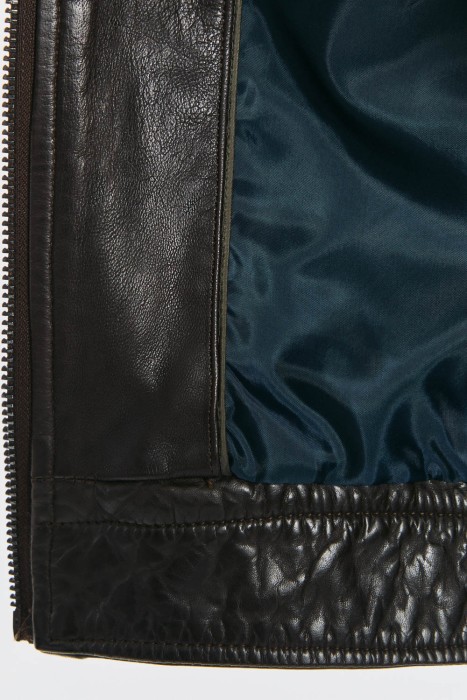 куртка из натуральной кожи из россии вид сбоку