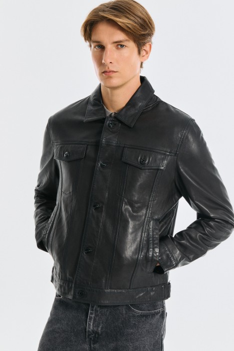 куртка из натуральной кожи 745522003 фотография