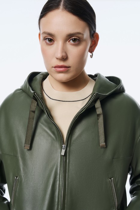 куртка из натуральной кожи из россии вид сбоку