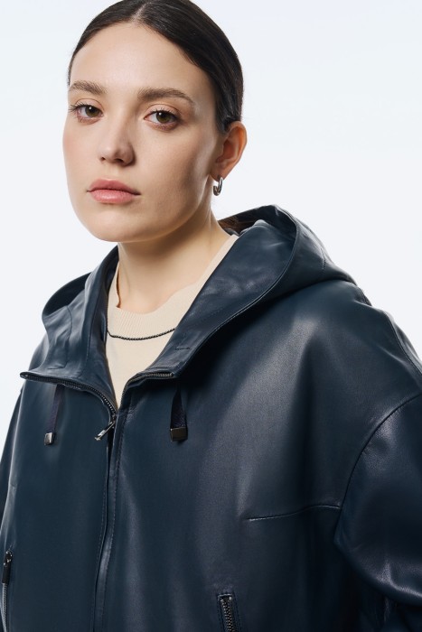 куртка из натуральной кожи из россии вид сбоку