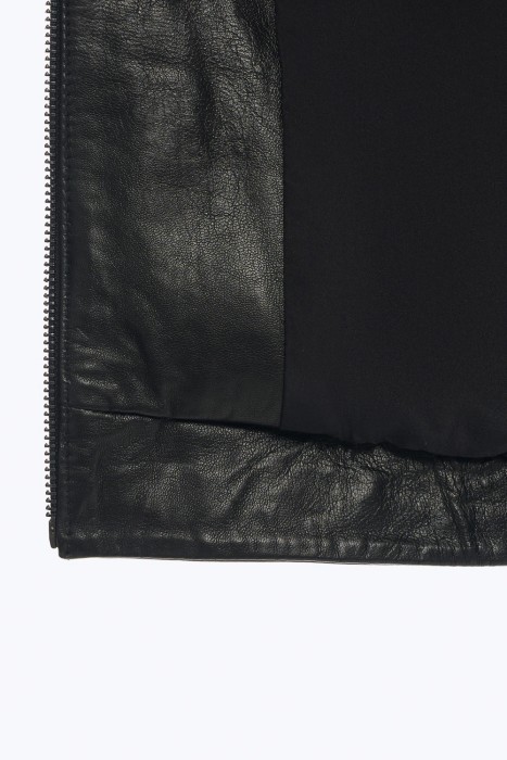 куртка из натуральной кожи из россии вид сбоку