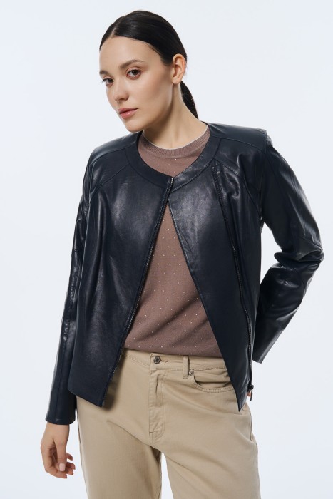 куртка из натуральной кожи 746255003 фотография