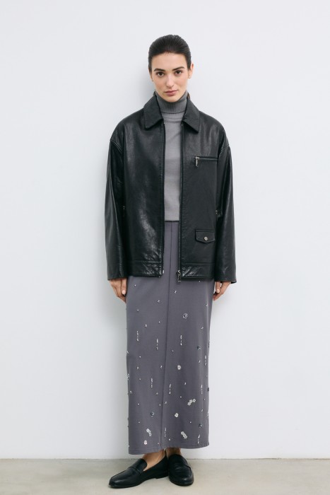 куртка из натуральной кожи 779422003 фотография