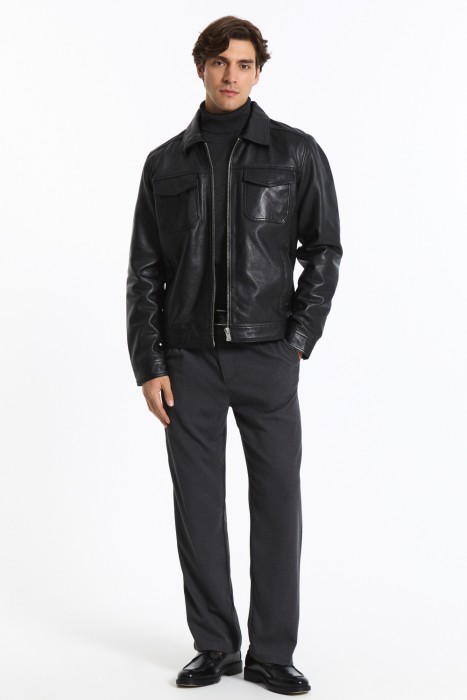 куртка из натуральной кожи по цене 14100 руб вид справа