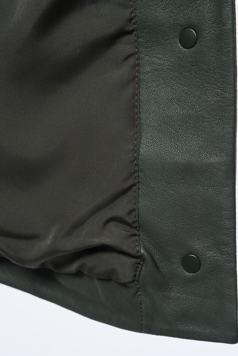 куртка из натуральной кожи от бренда снежная королева вид слева