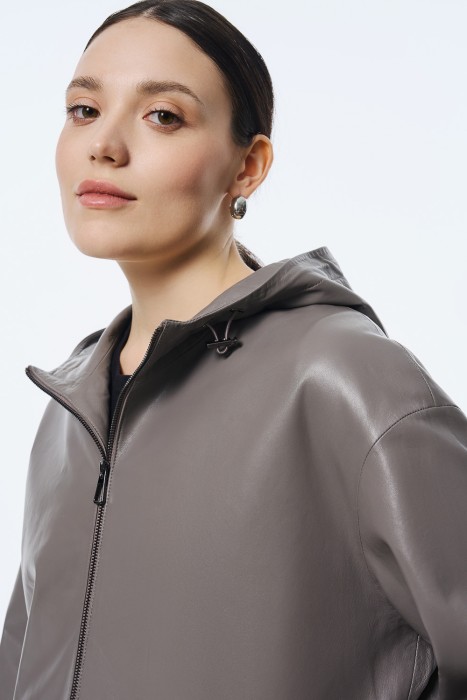 куртка из натуральной кожи из россии вид сбоку