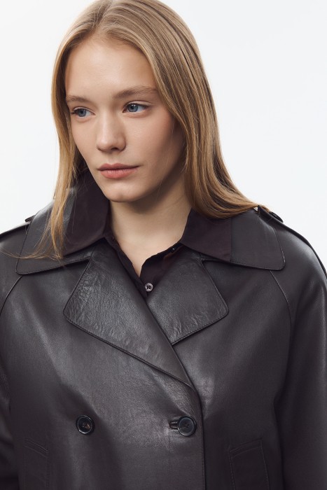 куртка из натуральной кожи из россии вид сбоку