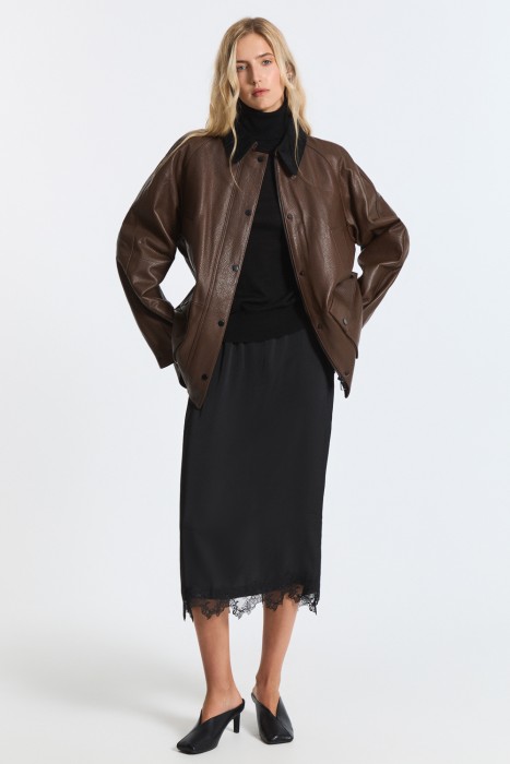 куртка из натуральной кожи из россии вид сбоку